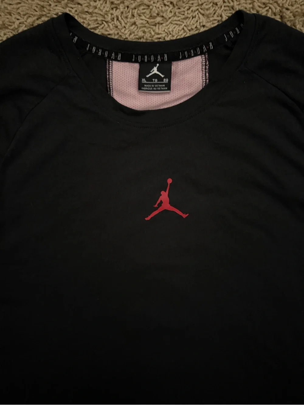 Vintage Y2K Jordan Dri Fit Center Logo Black T Shirt Men’s’ Size XL Double Sided